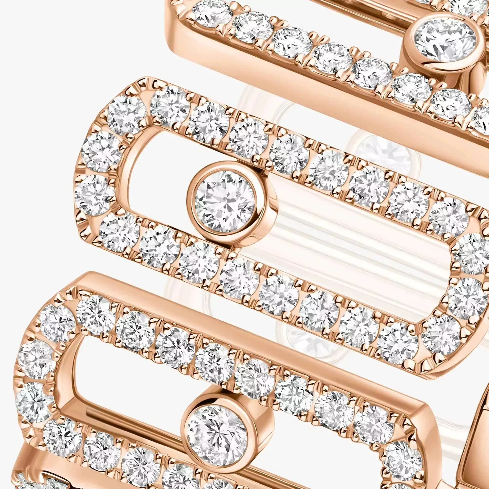 Messika Move Iconica Pav 18ct Rose Gold 1.40ct Diamond Ring