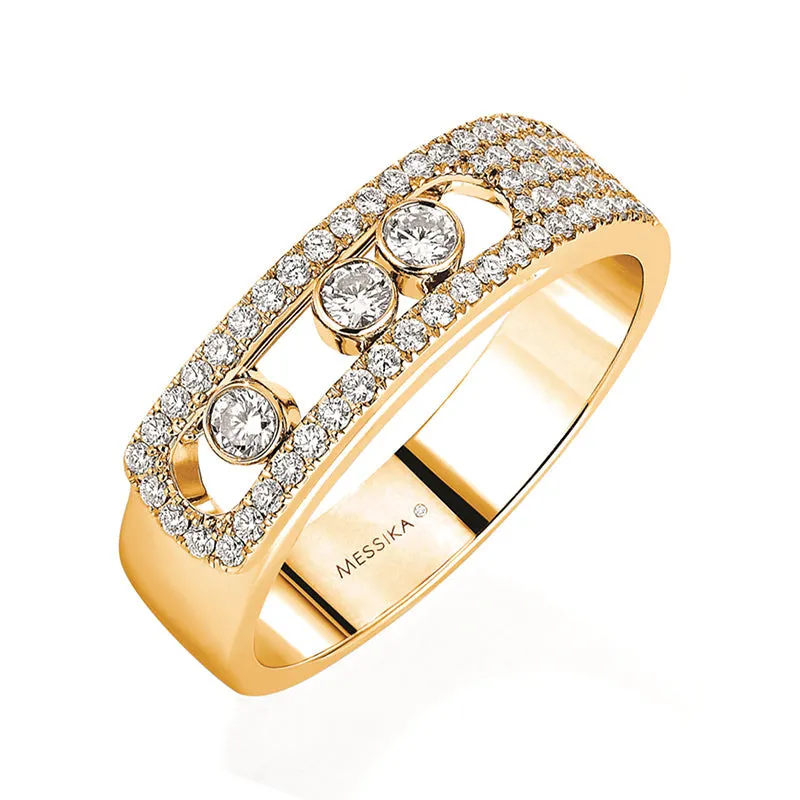 Messika Move Noa Pave 18ct Yellow Gold 0.40ct Diamond Ring
