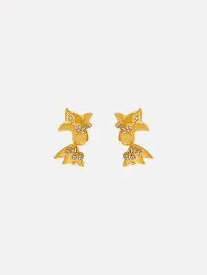 Mill Bow Clip-On Earrings