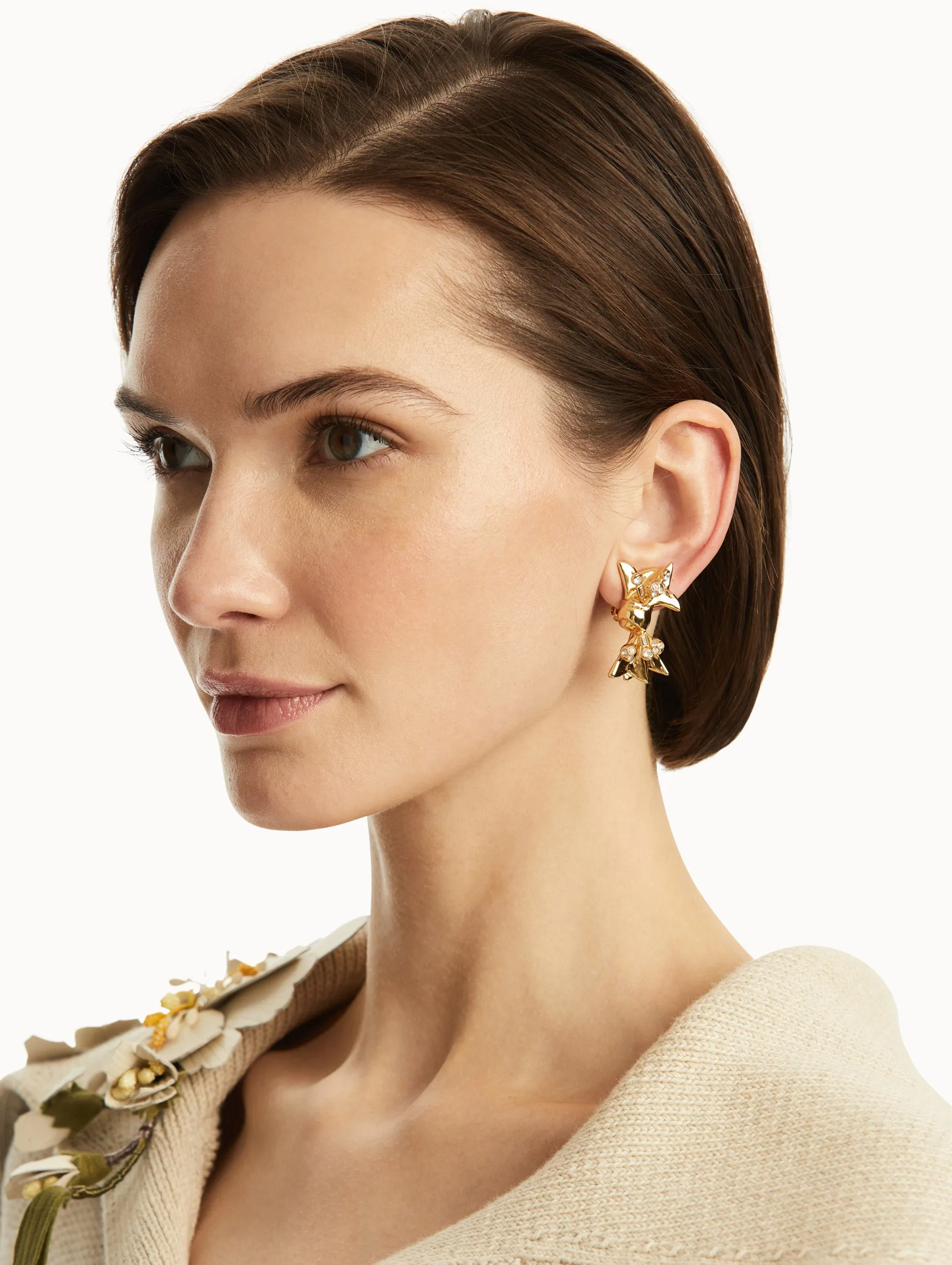 Mill Bow Clip-On Earrings
