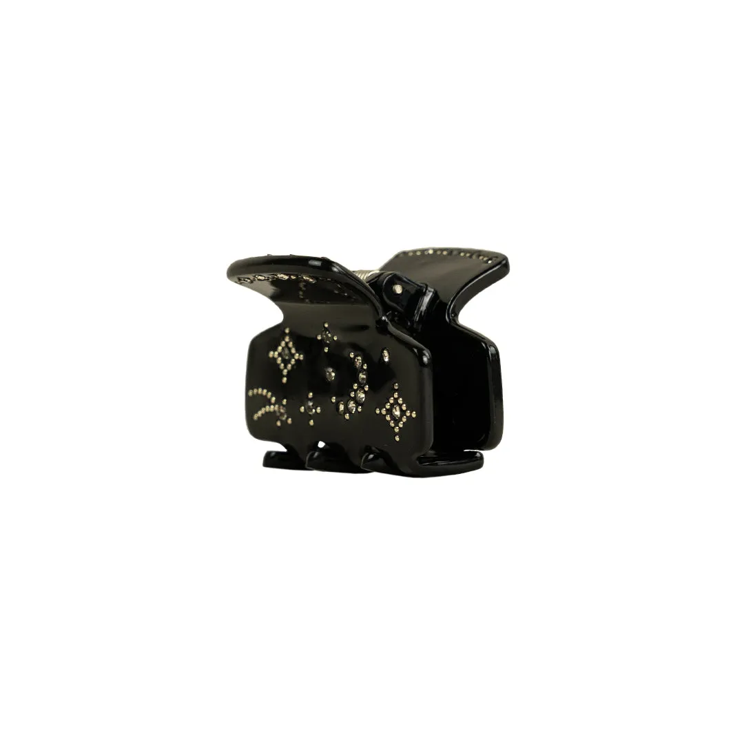 MINI MOON & STAR CLIP NIGHT BLACK