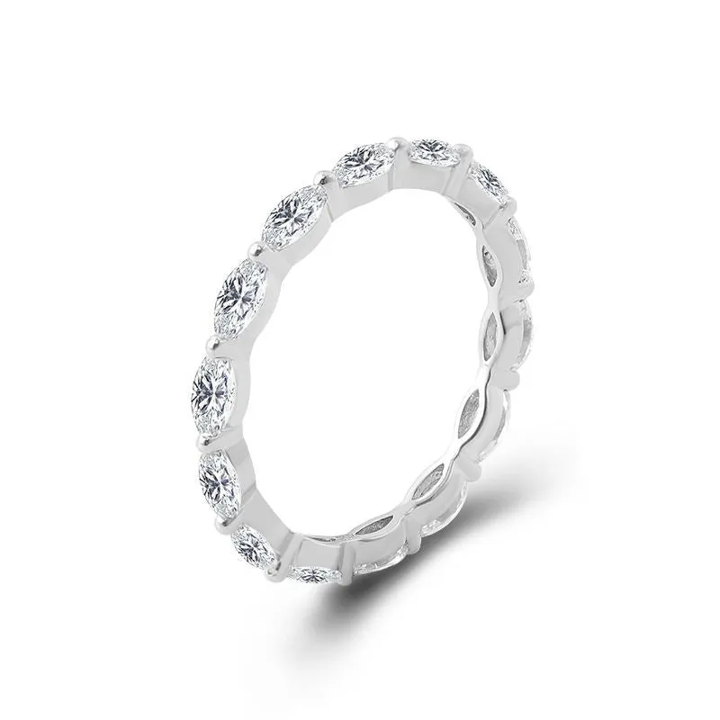 Minimal Marquise Wedding Band