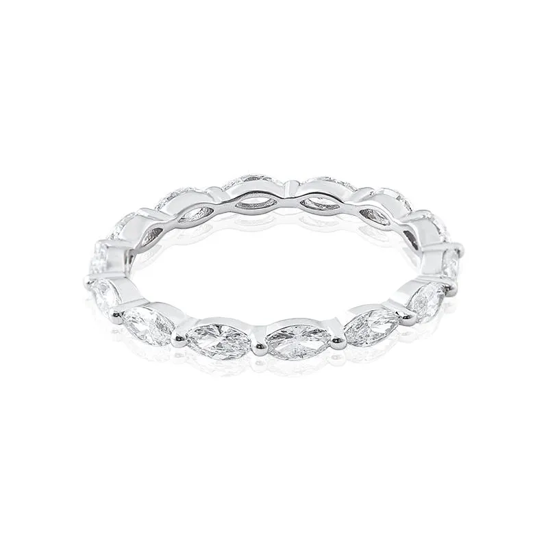 Minimal Marquise Wedding Band