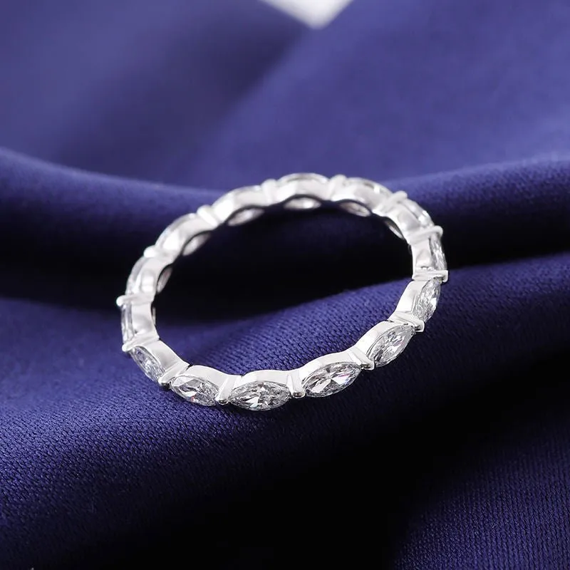 Minimal Marquise Wedding Band