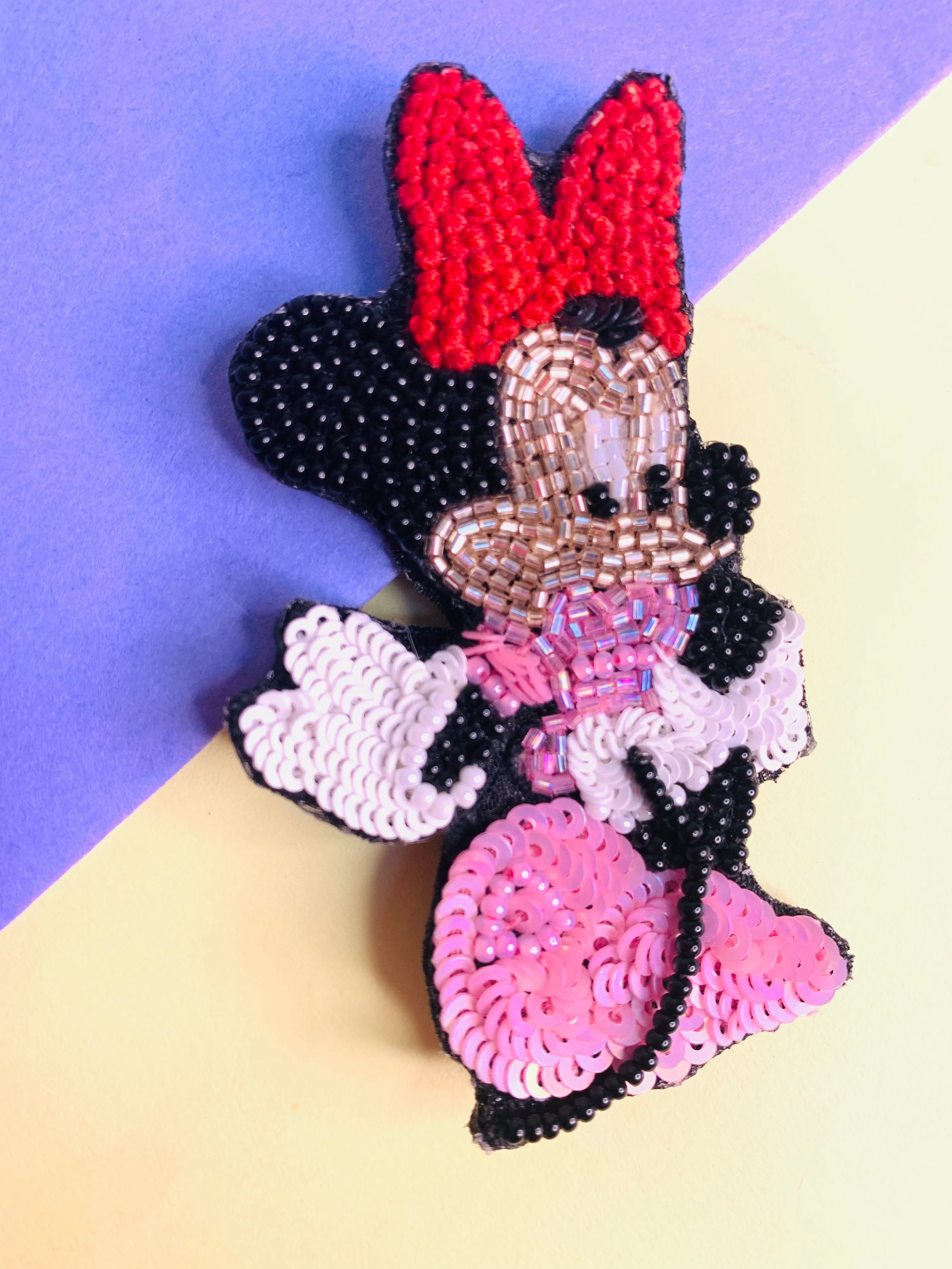Minnie Mouse Baby Pink Brooch