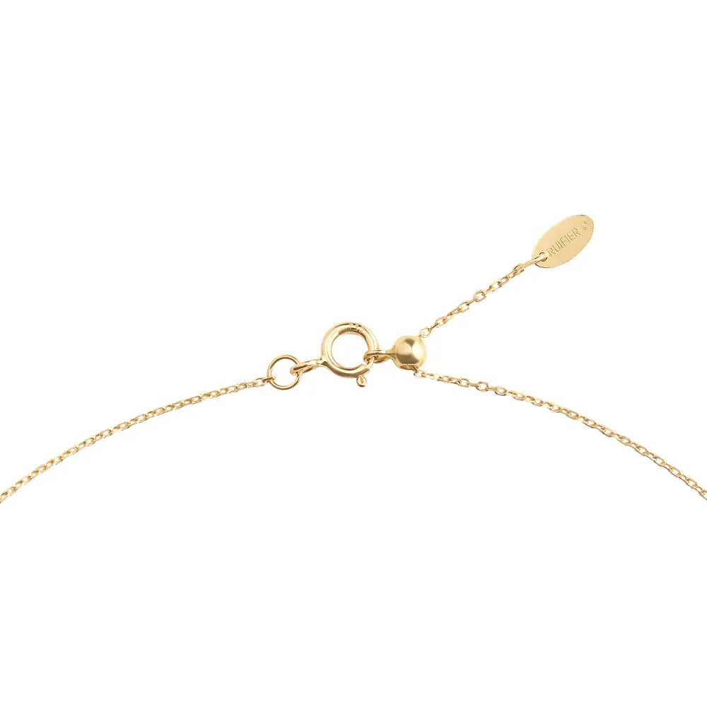 Modern Words Fine Big Love 18K Gold Necklace w. Diamond