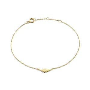 Monceau Giselle 14 karat gold bracelet with feather