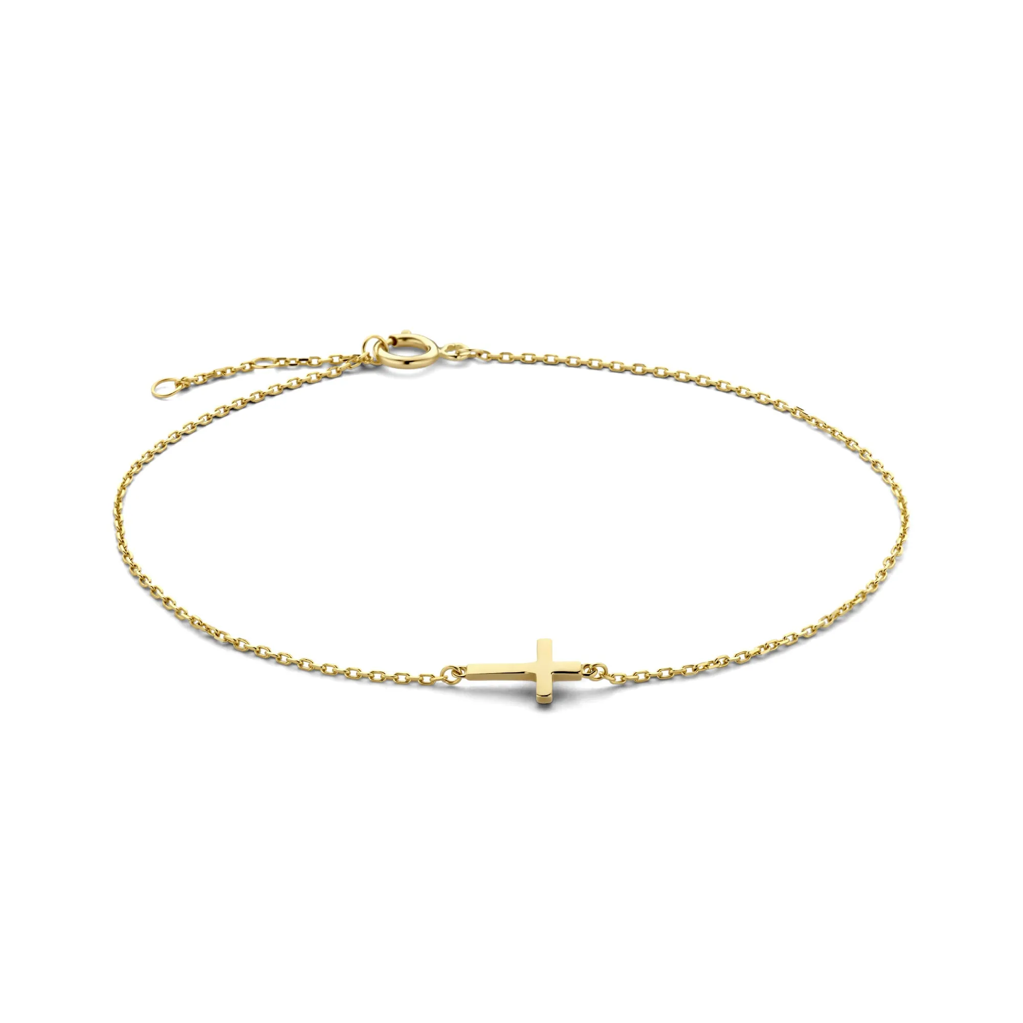 Monceau Solange 14 karat gold bracelet with cross