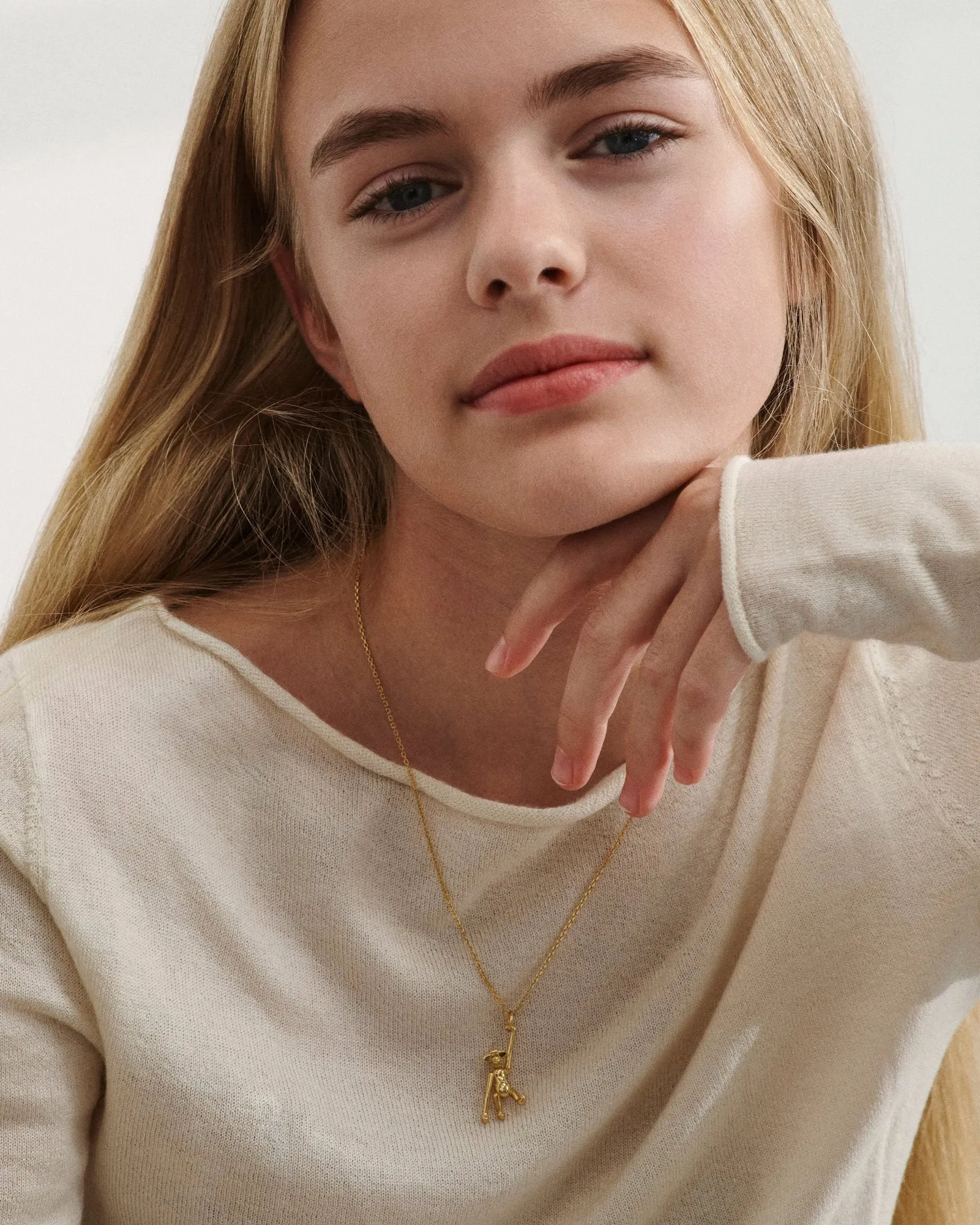 Monkey 14K Gold Necklace