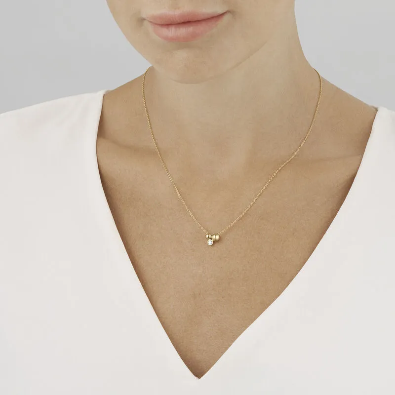 Moonlight Grapes pendant 18K Gold Necklace w. Diamond