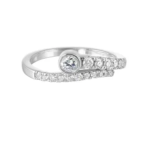 Mountz Collection 1/2 CTW Diamond "Love's Crossing" Ring in 14K White Gold