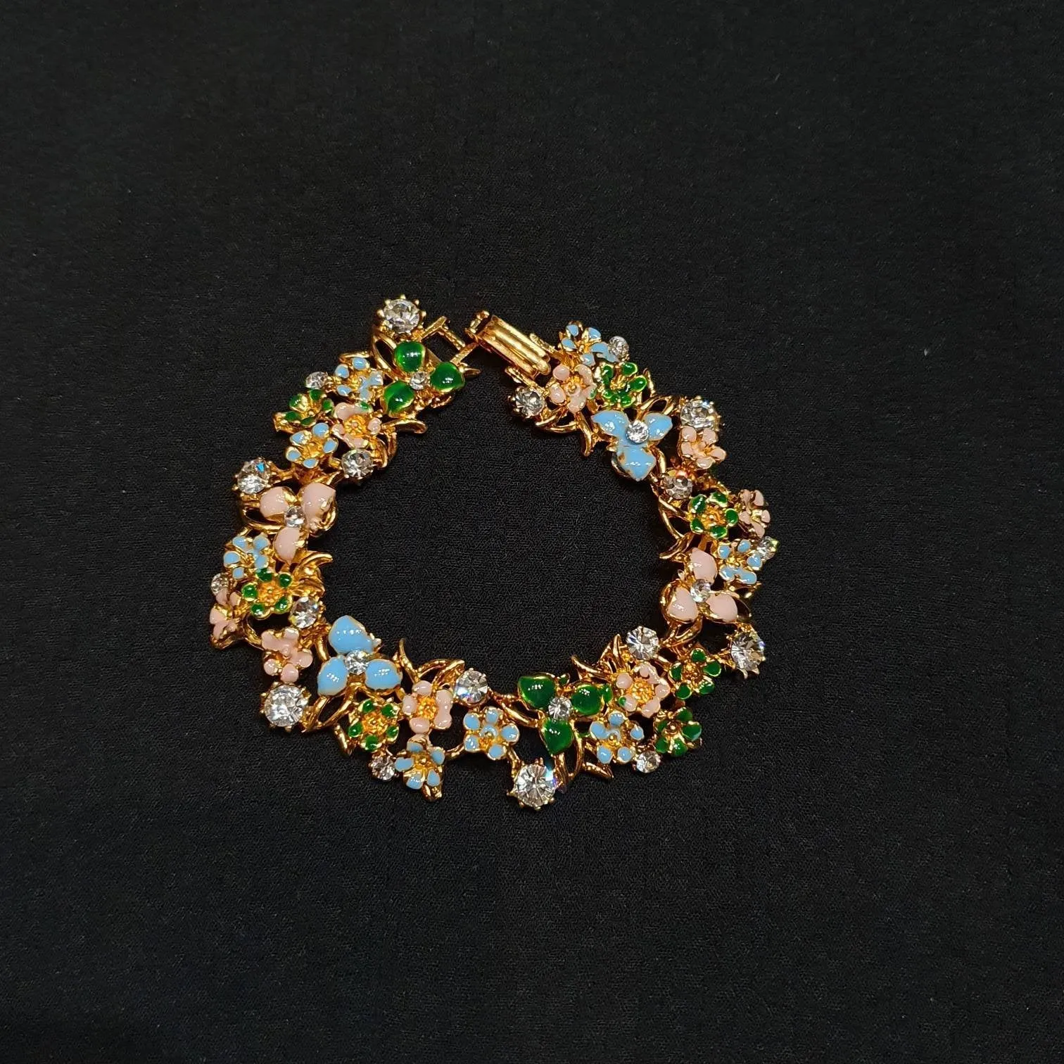 multicoloured floral enamel bracelet by Sardi