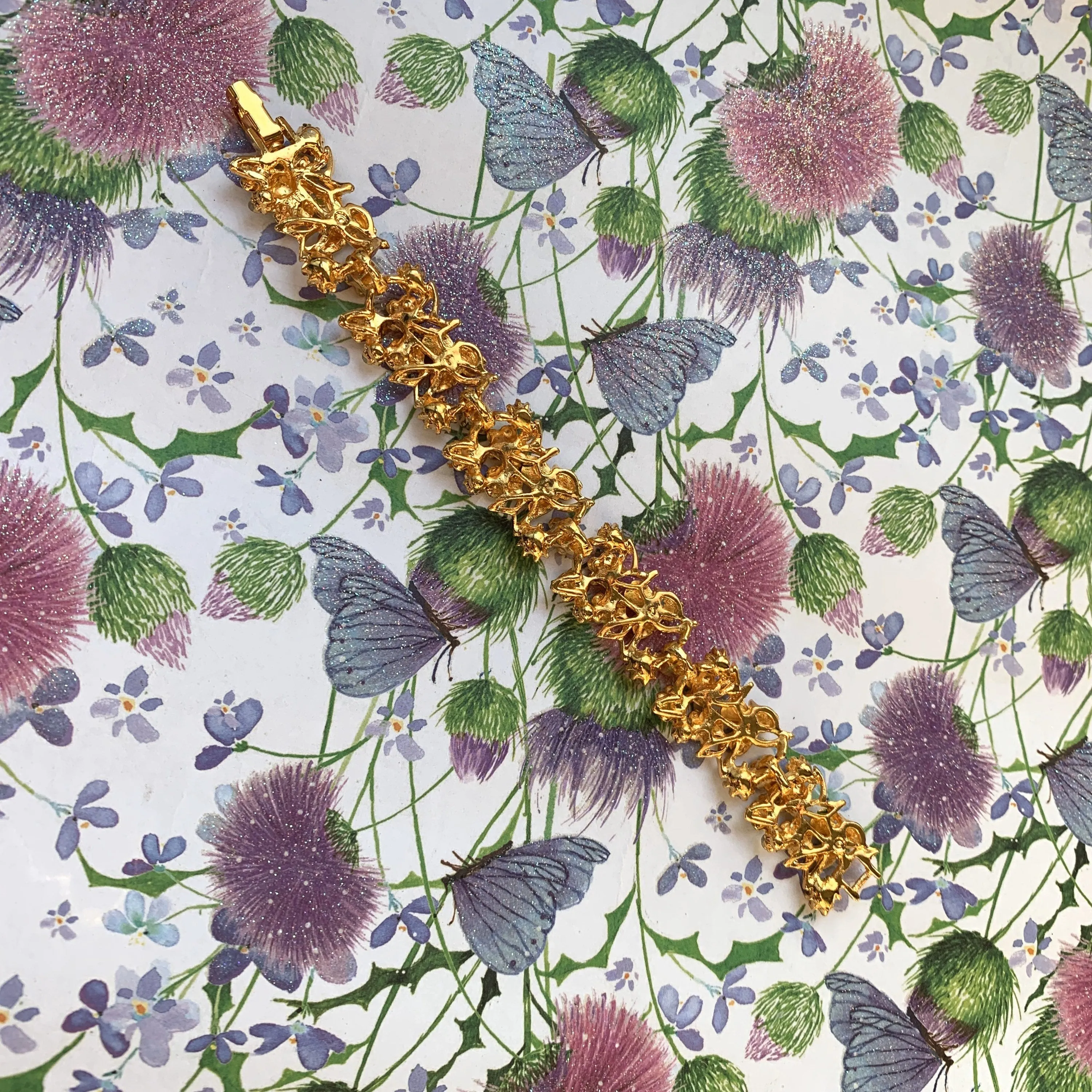 multicoloured floral enamel bracelet by Sardi