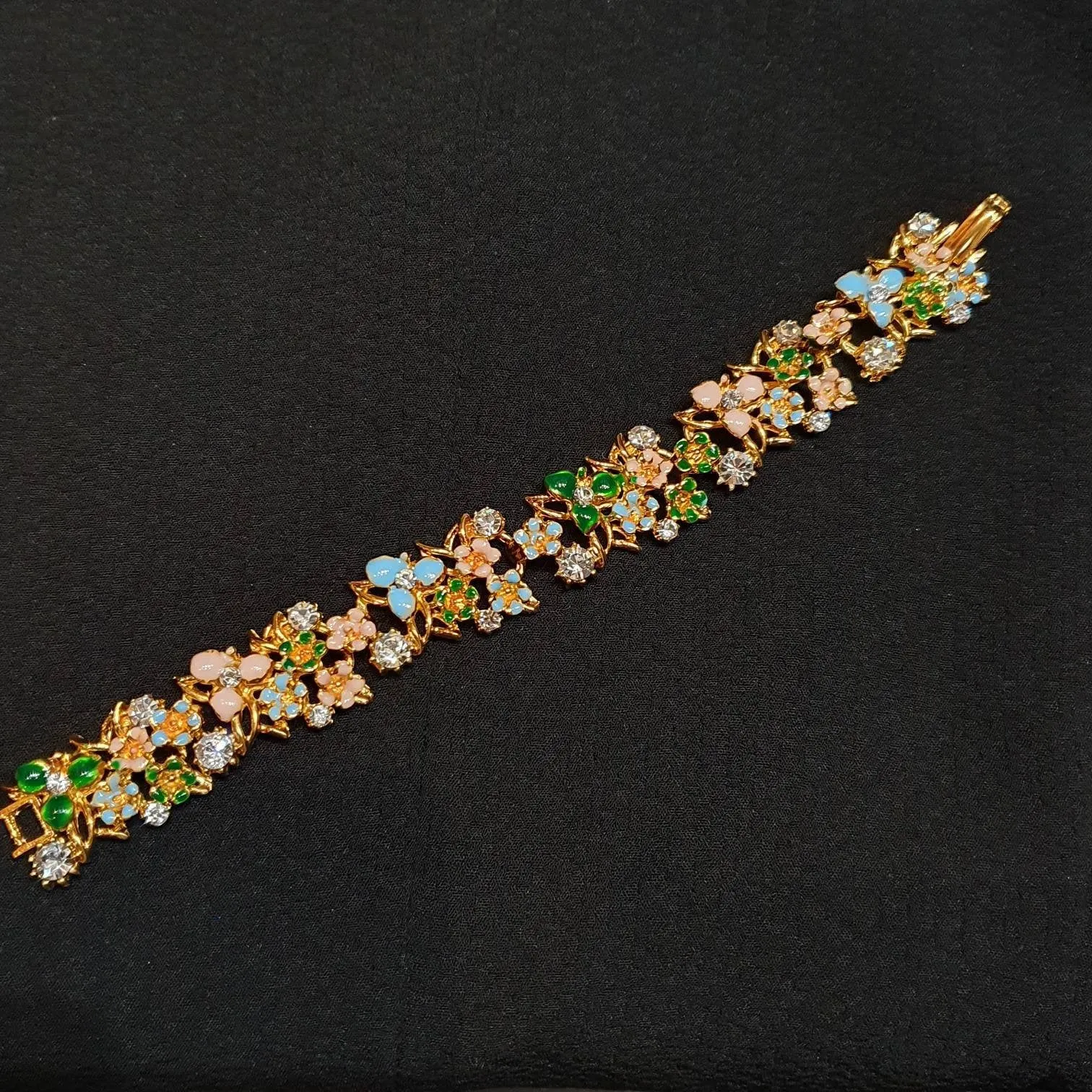 multicoloured floral enamel bracelet by Sardi