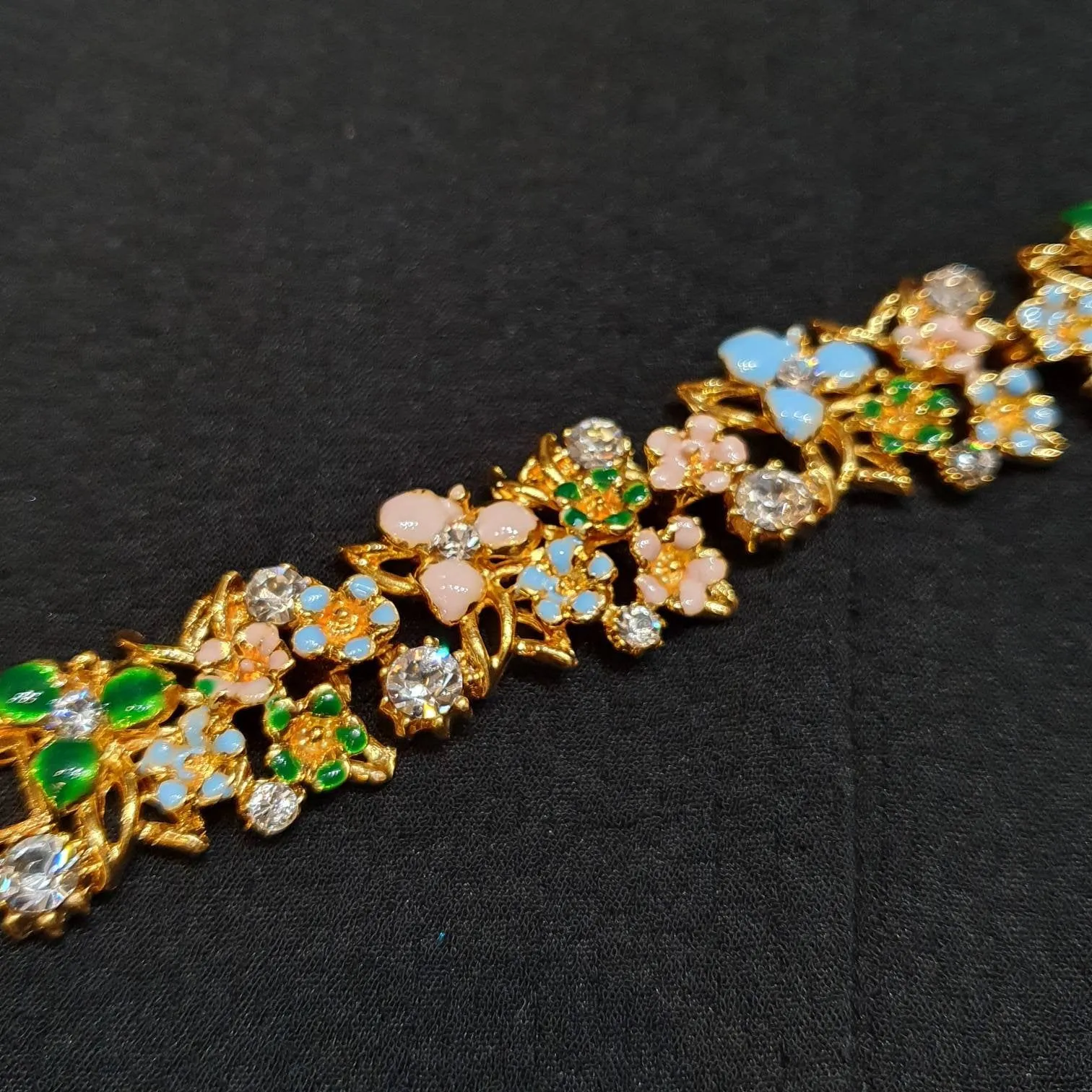 multicoloured floral enamel bracelet by Sardi