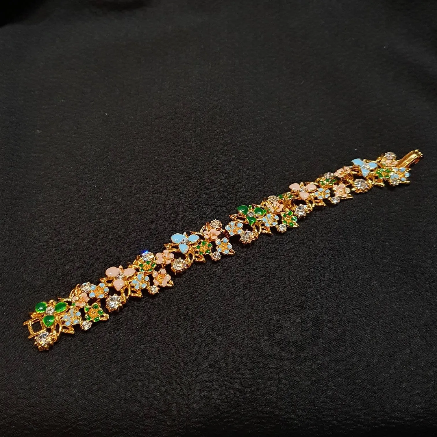 multicoloured floral enamel bracelet by Sardi