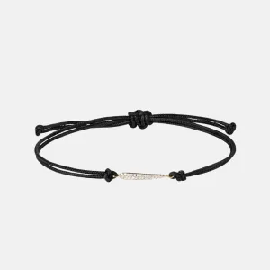Nina Diamond Cord Bracelet, Black