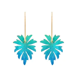 Ocean Monstera Earrings