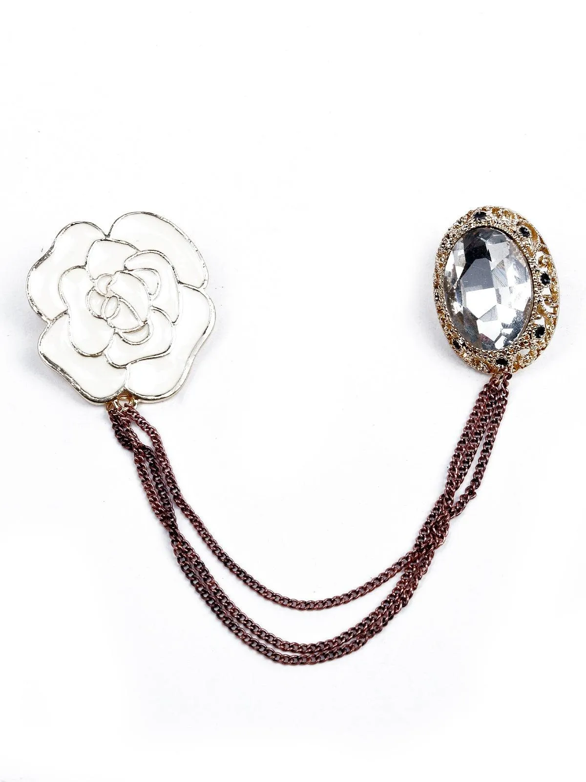 Odette Women Gold Metal 2 Piece Brooch