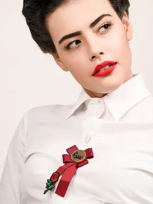 Odette Women Love Emblem Decorative Brooch