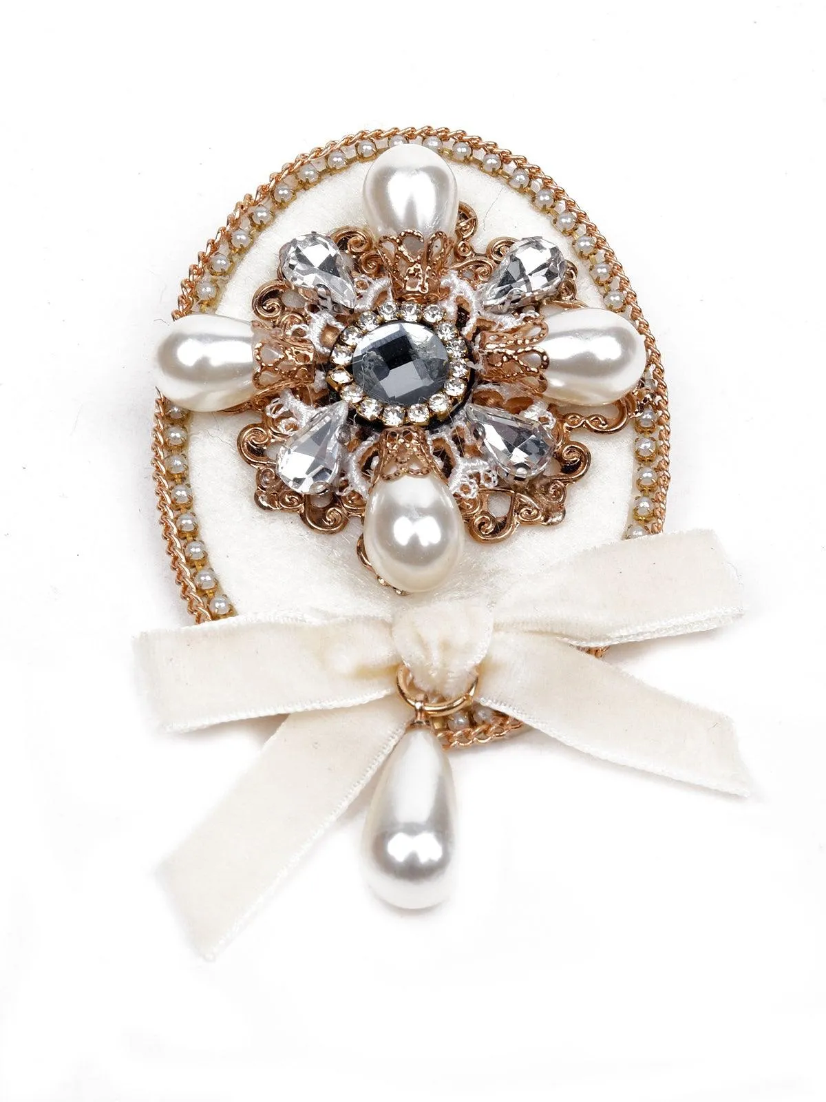 Odette Women White Metal Brooch