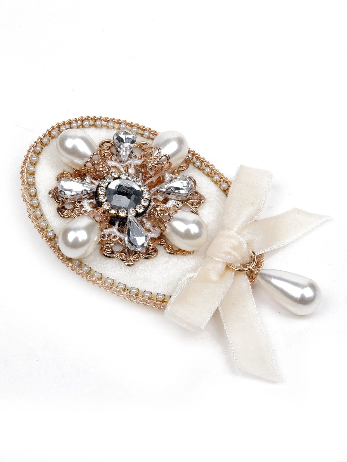 Odette Women White Metal Brooch