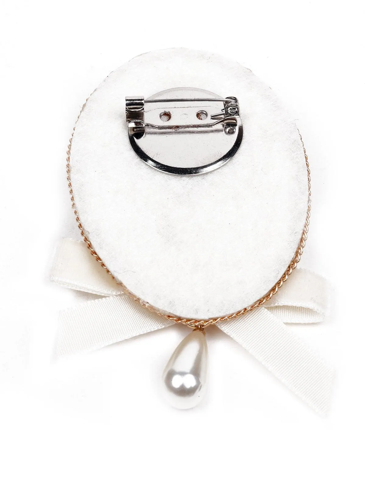 Odette Women White Metal Brooch