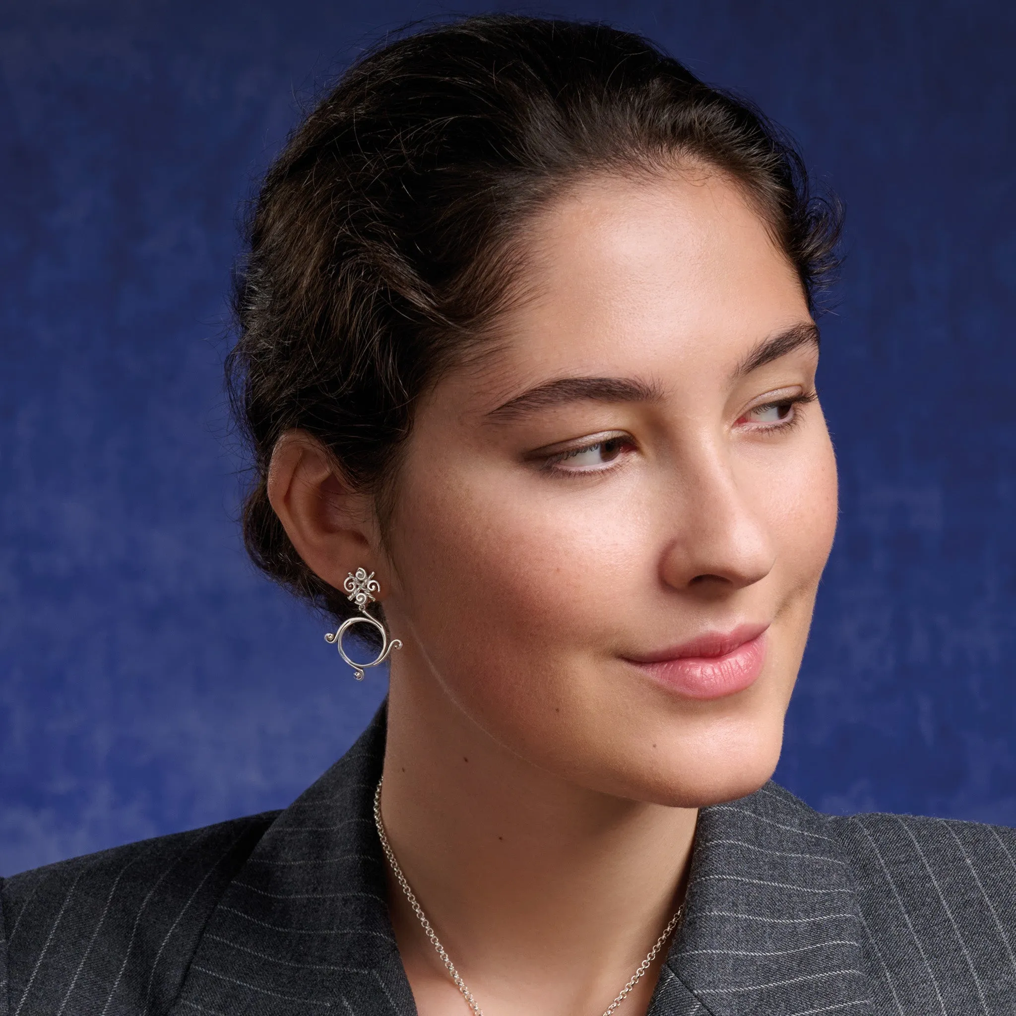 Pallas Athena Double Earrings Silver