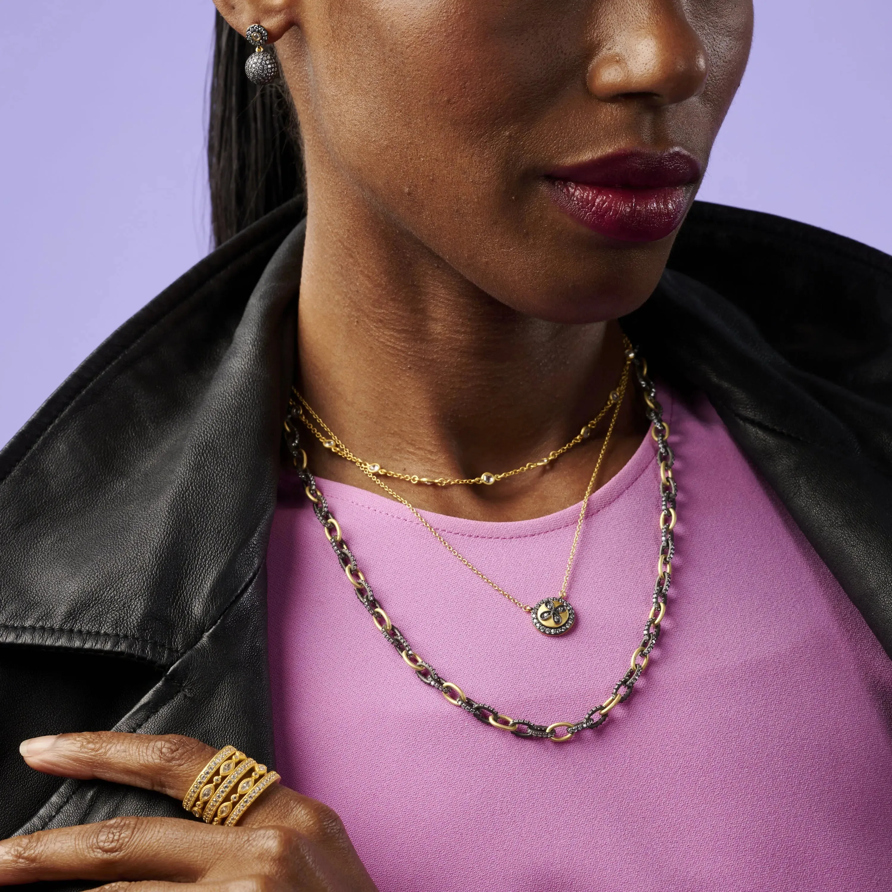 Pav?? Dome Drop Earrings