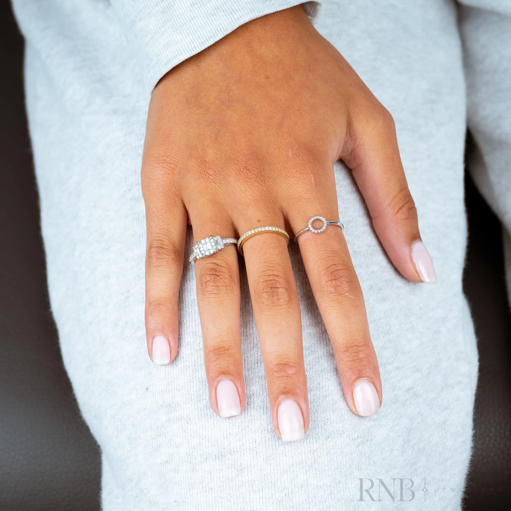 Pav Milgrain Semi Eternity Diamond Ring