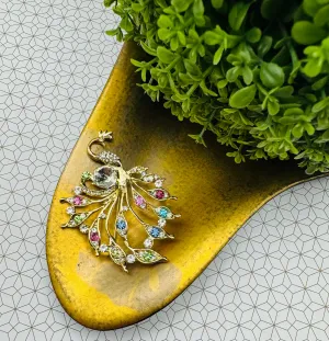 Peacock Love Brooch