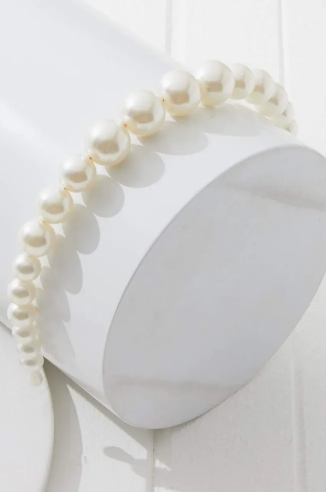 Pearl Beaded Crown Headband