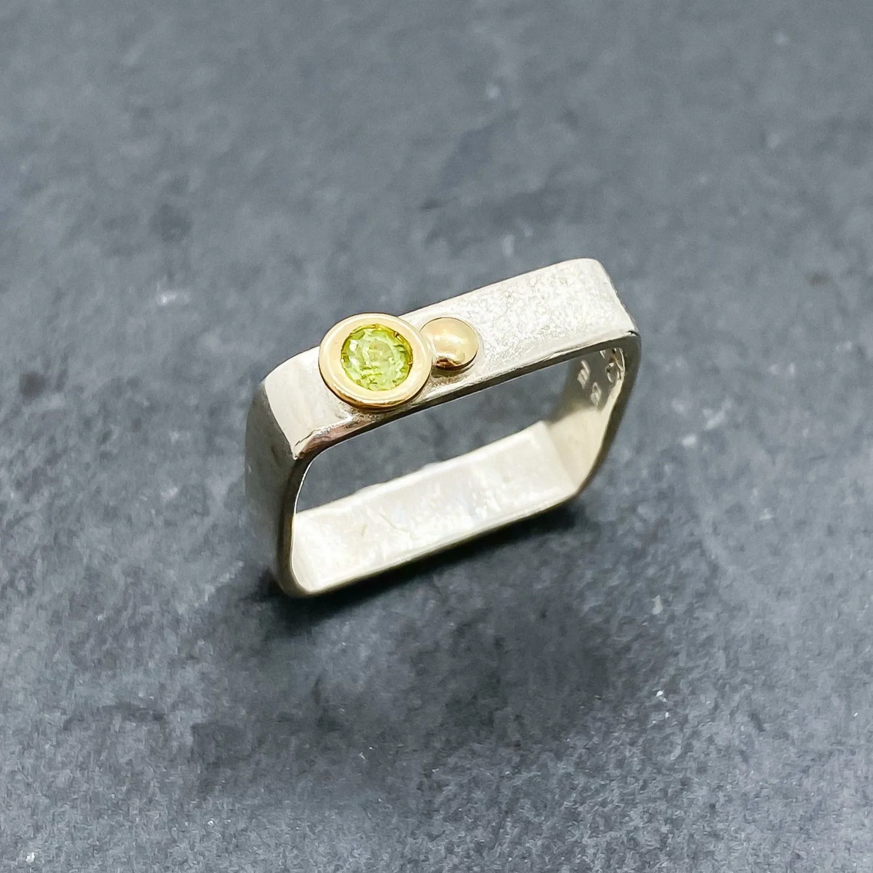 Peridot Bezel Ring Size 7.5
