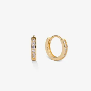 PETITE HIDDEN PAV?? HOOPS Gold