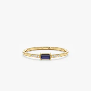 Petite Sapphire and Diamond Ring, Anastasia
