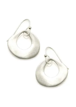 Philippa Roberts | Thick Open Drop Earrings Silver