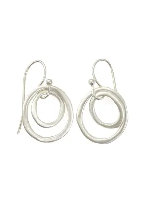 Philippa Roberts | Two Small Ovals Earrings Silver
