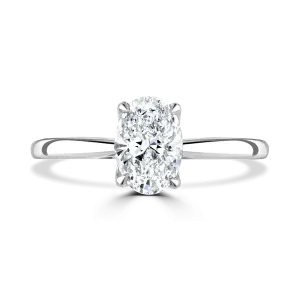 Platinum 2ct Oval Cut Laboratory Grown Diamond Solitaire