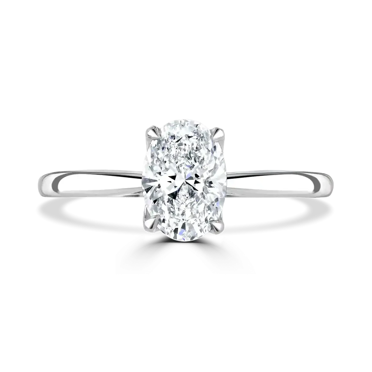 Platinum 2ct Oval Cut Laboratory Grown Diamond Solitaire