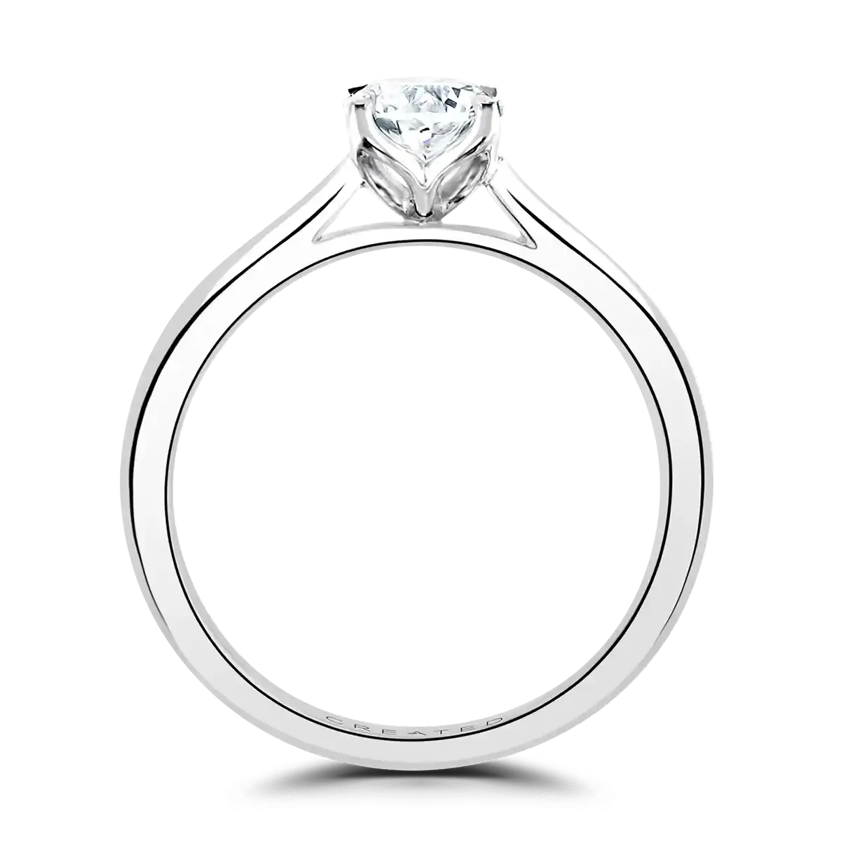 Platinum 2ct Oval Cut Laboratory Grown Diamond Solitaire