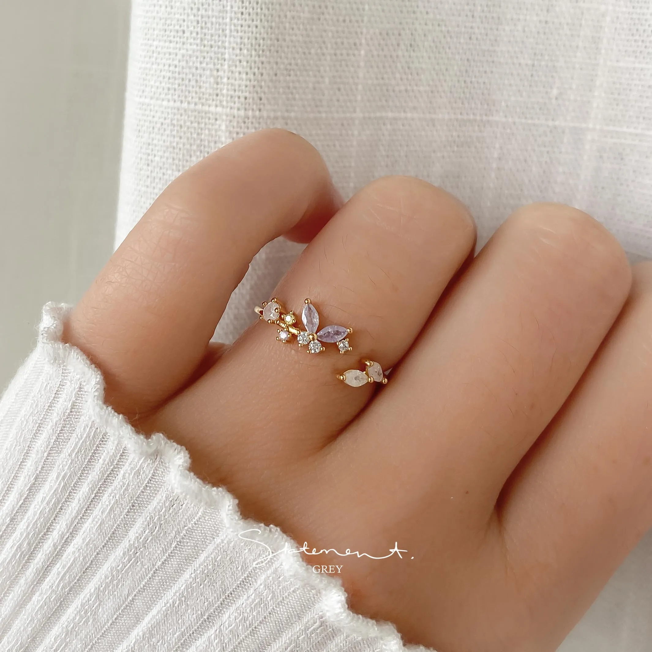 Purple Butterfly Ring