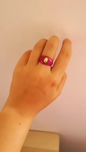 Purple Globe Ring - Adjustable 925 Sterling Silver