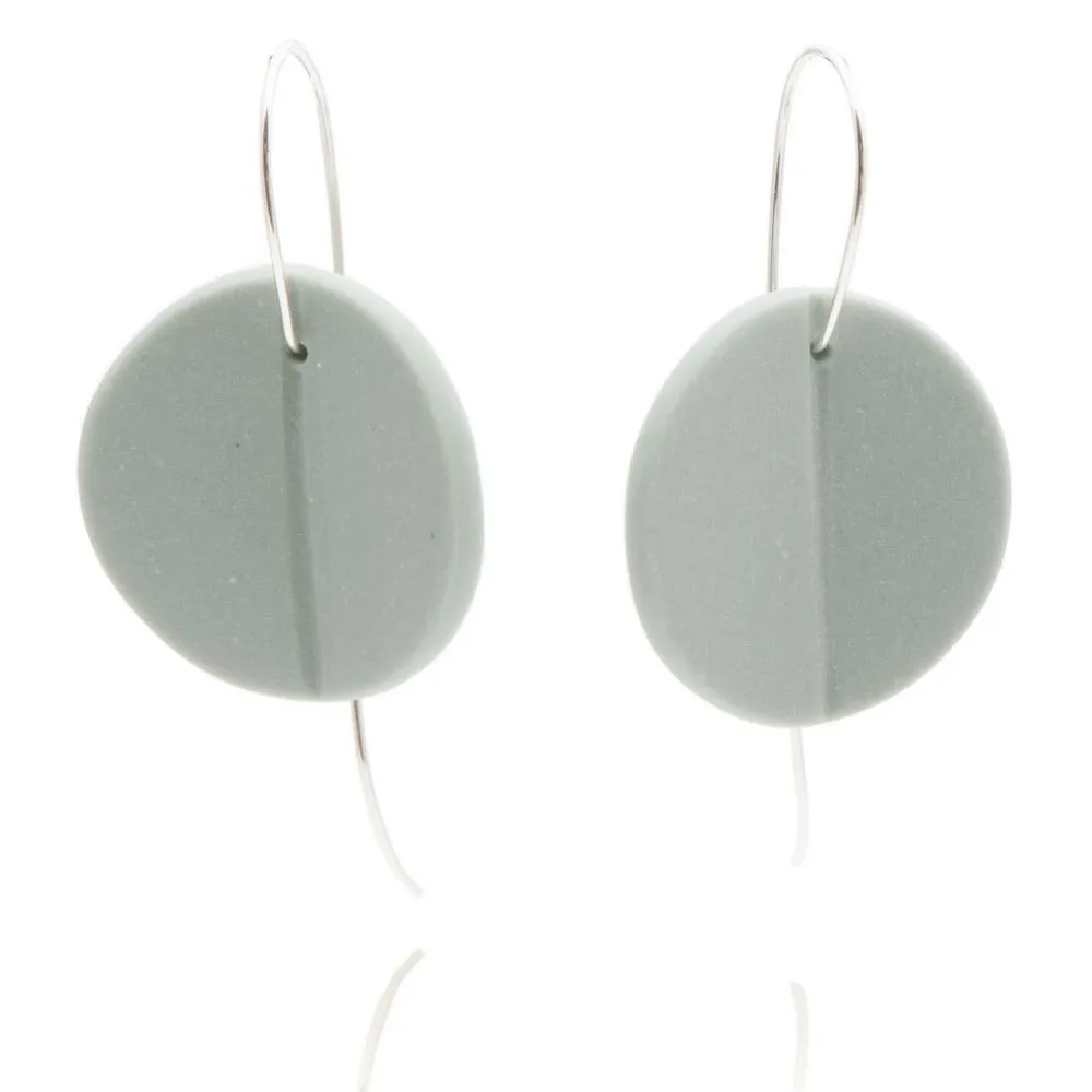 "Eucalyptus" Large Porcelain Earrings