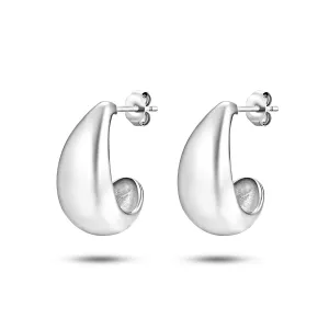 Rhodium plated 925 silver earrings
