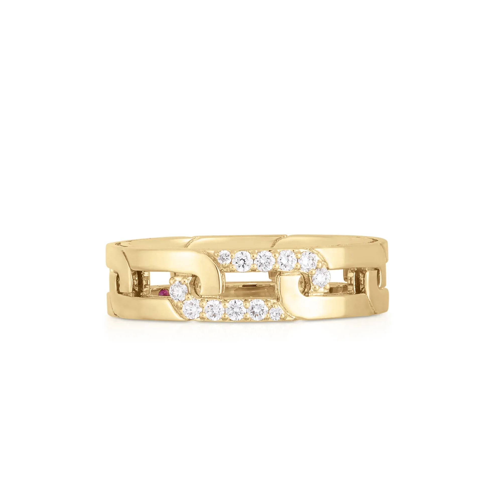 Roberto Coin Navarra 18ct Yellow Gold Diamond Ring