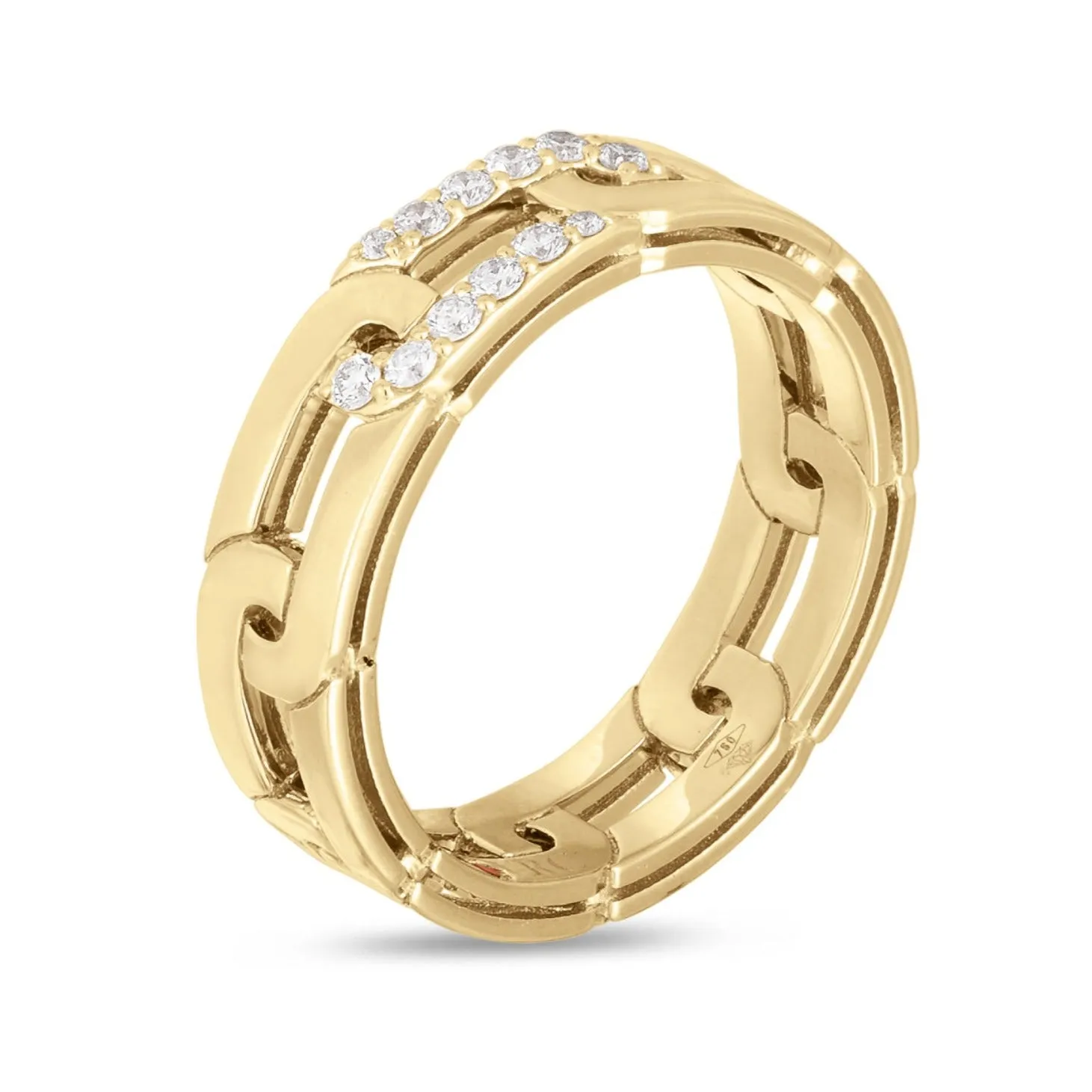 Roberto Coin Navarra 18ct Yellow Gold Diamond Ring