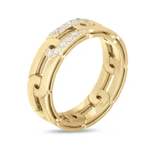 Roberto Coin Navarra 18ct Yellow Gold Diamond Ring