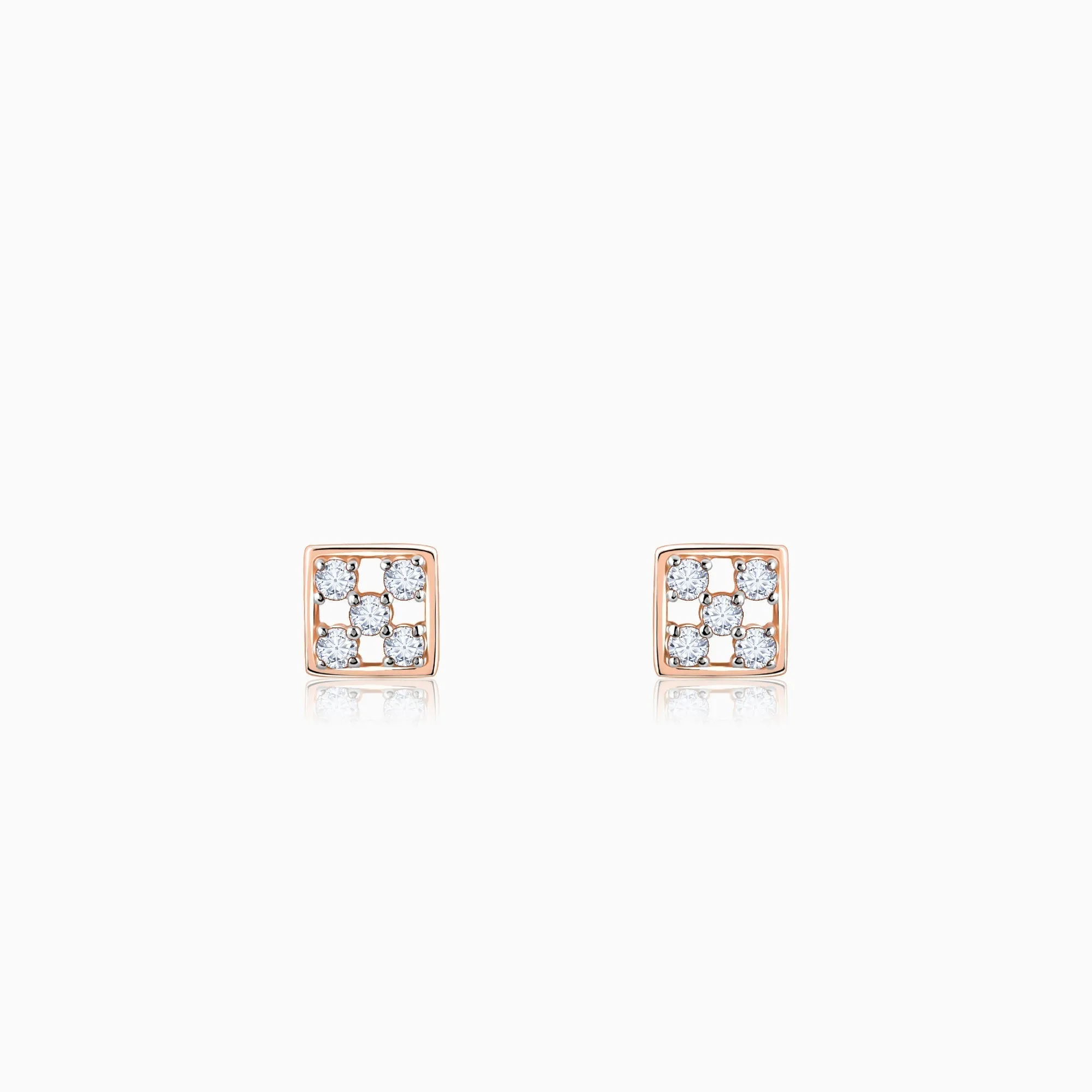 Rose Gold Blissful Moments Diamond Studs
