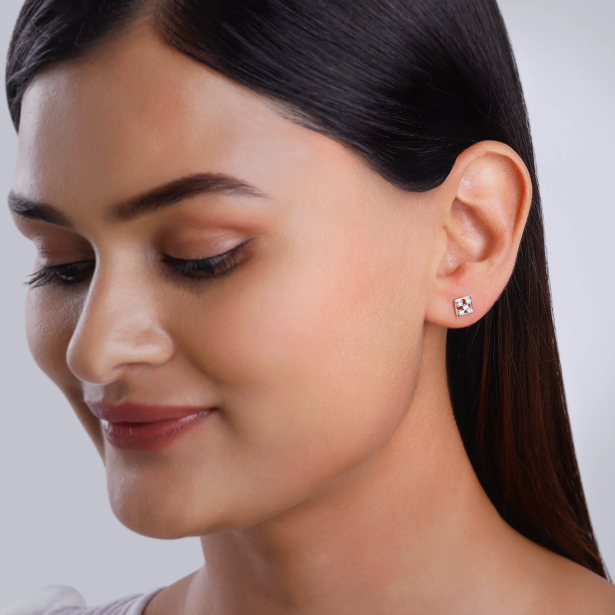 Rose Gold Blissful Moments Diamond Studs