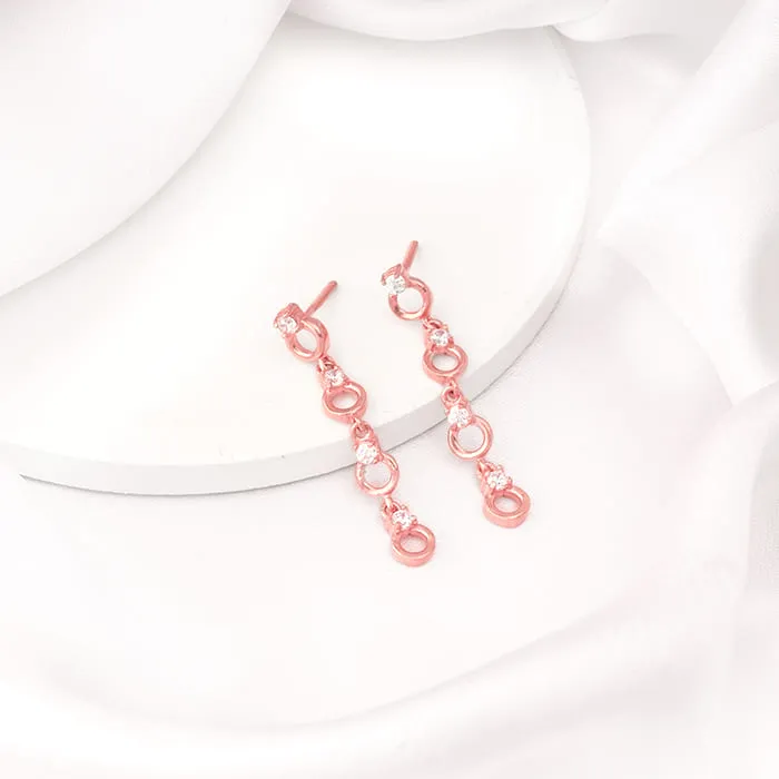 Rose Gold Bridal Blush Earrings